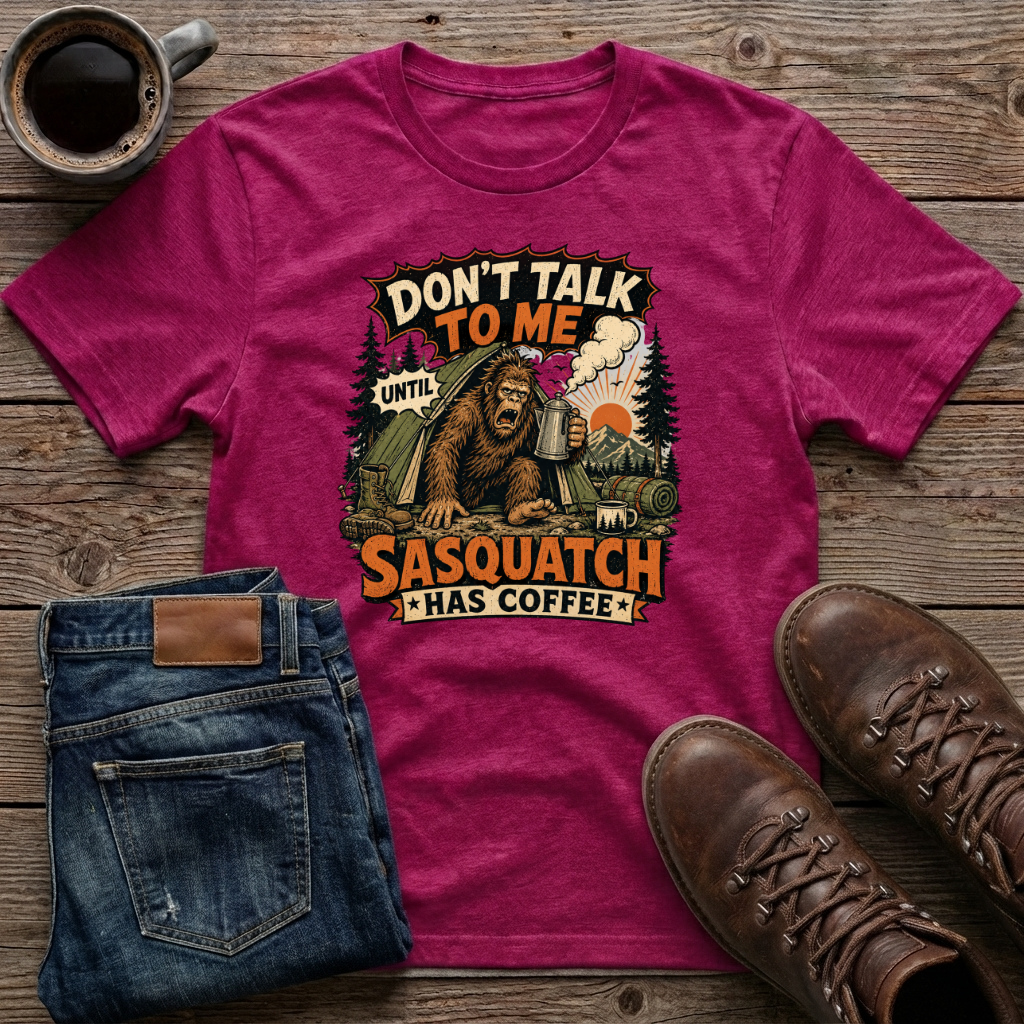 Don't Talk To Me Until Sasquatch Has Coffee T-Shirt