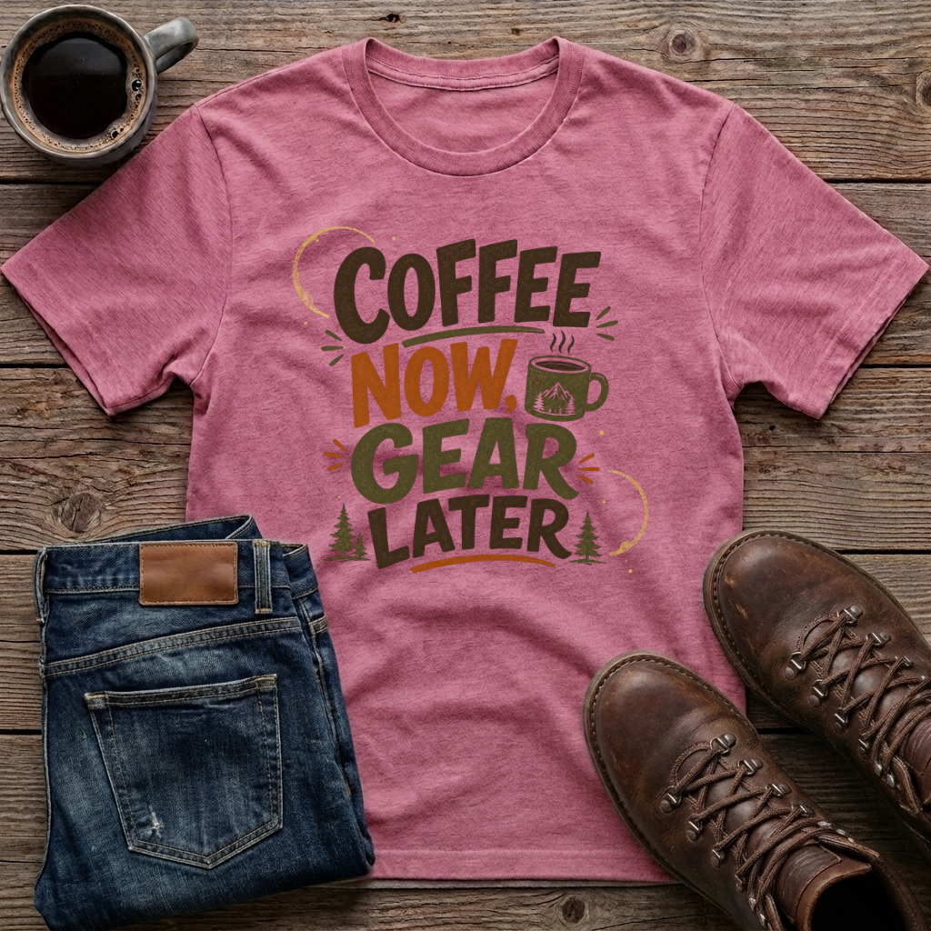 Coffee Now Gear Later T-Shirt