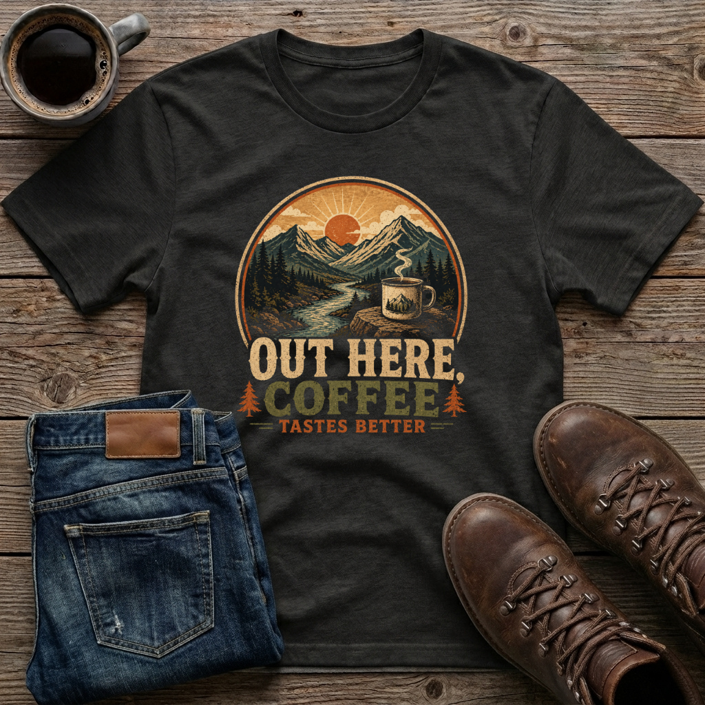 Out Here Coffee Tastes Better T-Shirt