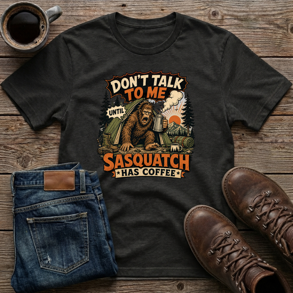 Don't Talk To Me Until Sasquatch Has Coffee T-Shirt