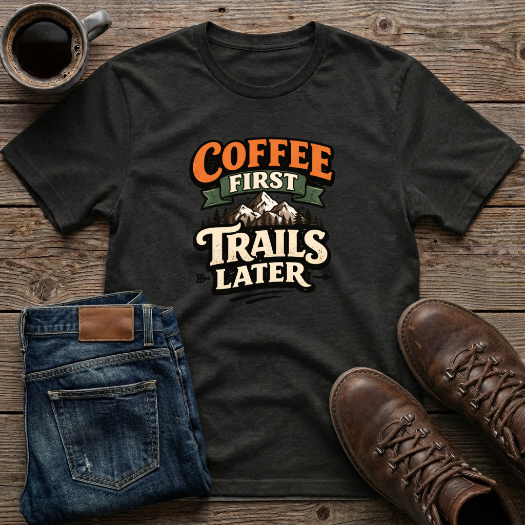 Coffee First Trails Later T-Shirt