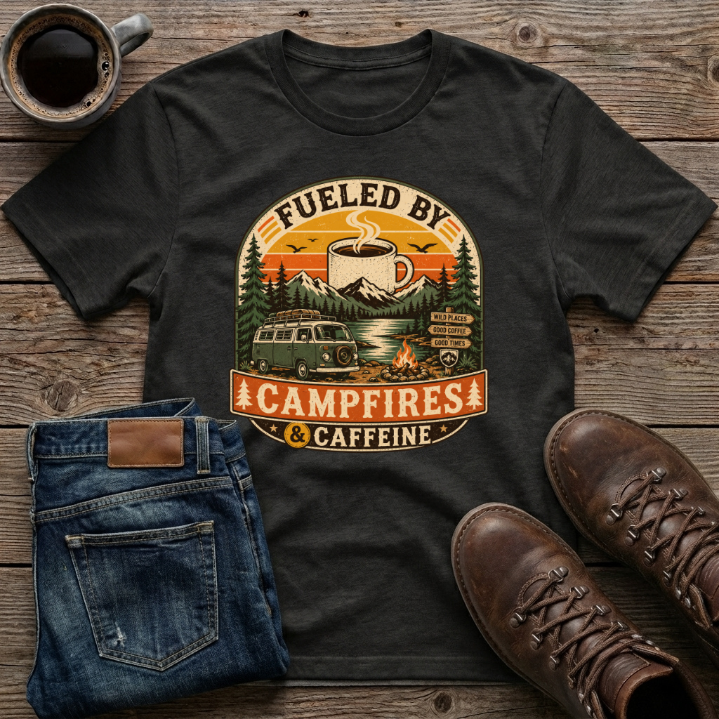 Fueled by Campfires & Caffeine T-Shirt