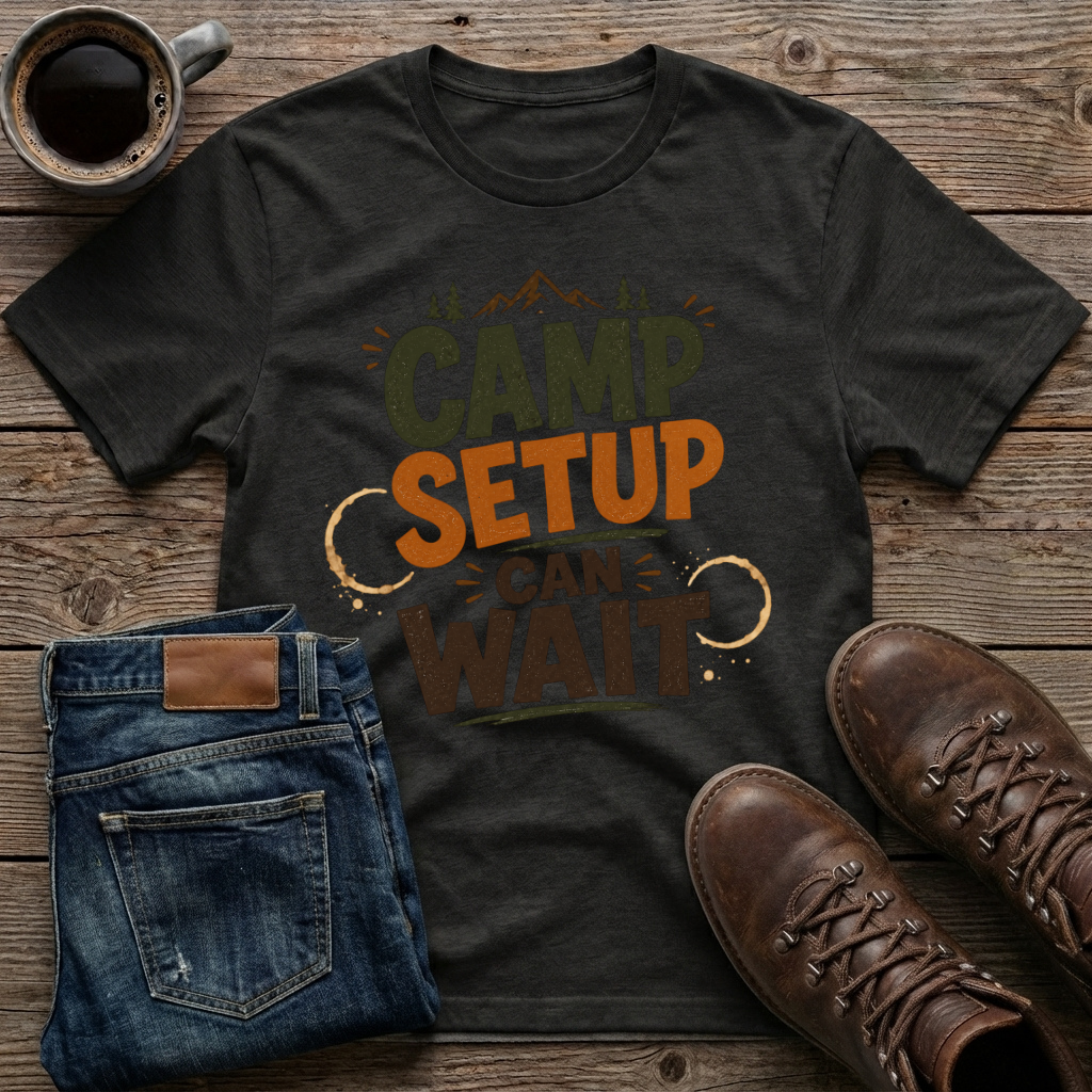 Camp Setup Can Wait T-Shirt