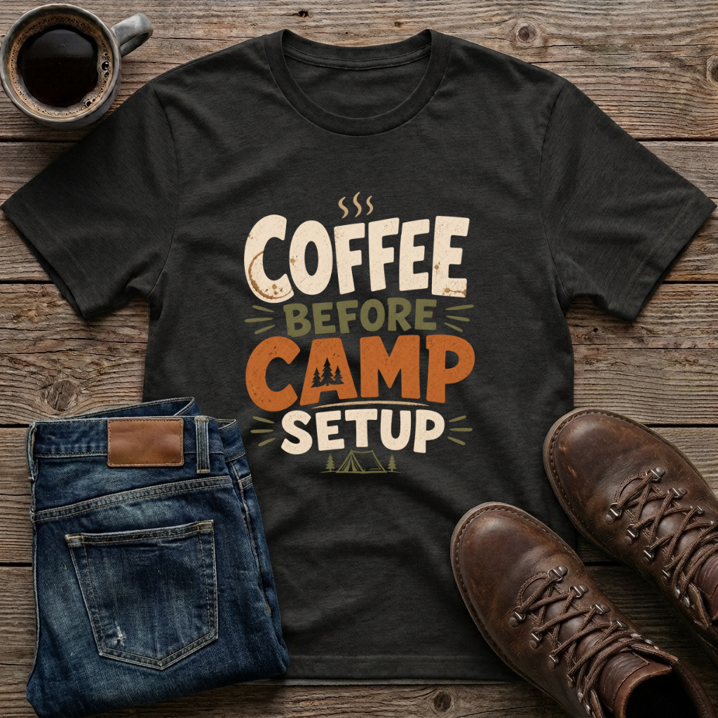 Coffee Before Camp Setup T-Shirt