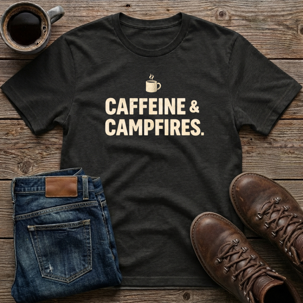 Caffeine & Campfires T-Shirt