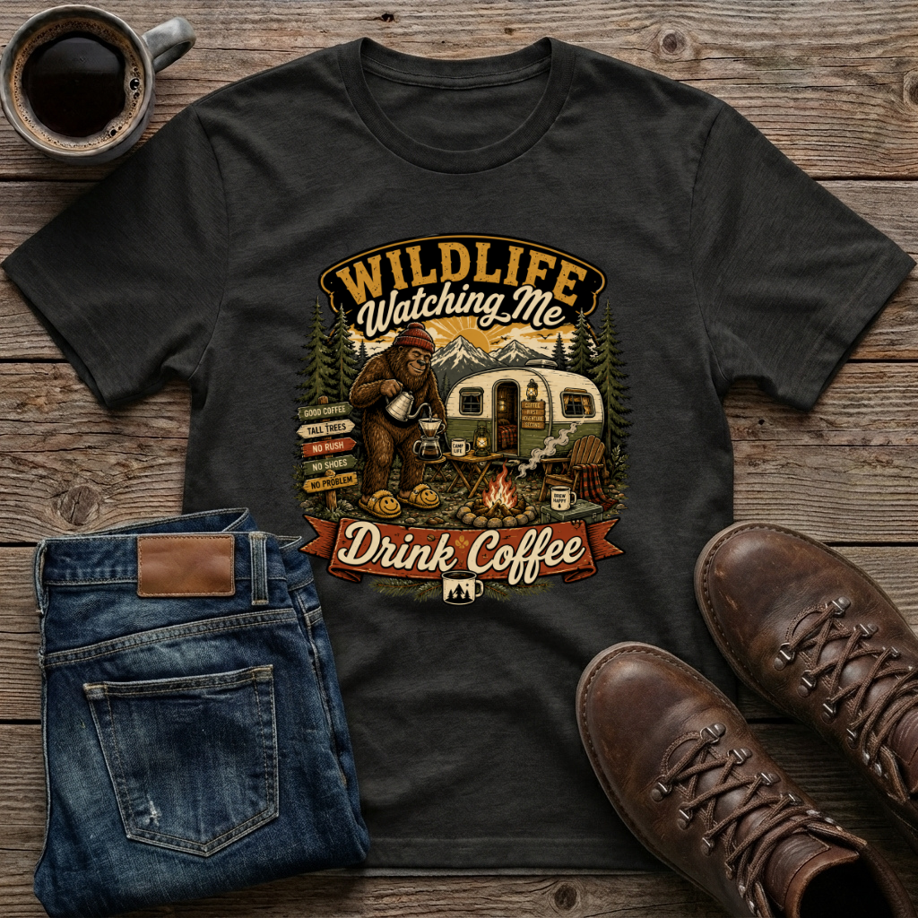 Wildlife Watching Me Drink Coffee T-Shirt