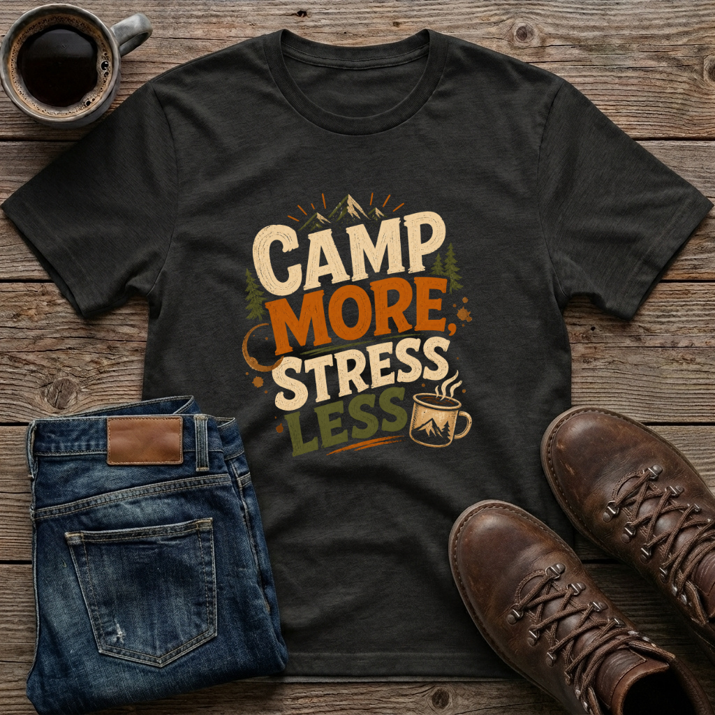 Camp More Stress Less T-Shirt