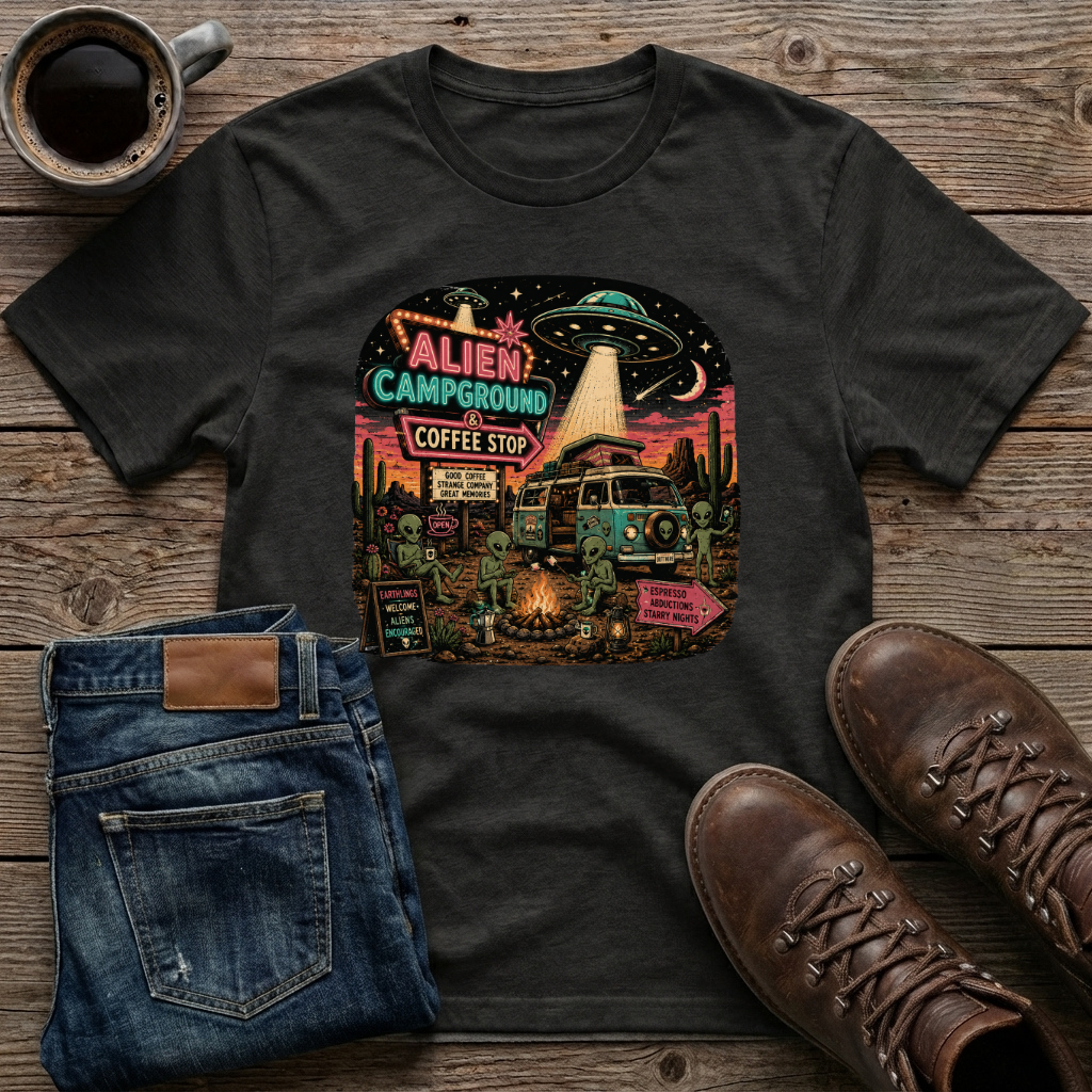 Alien Campground & Coffee Stop T-Shirt