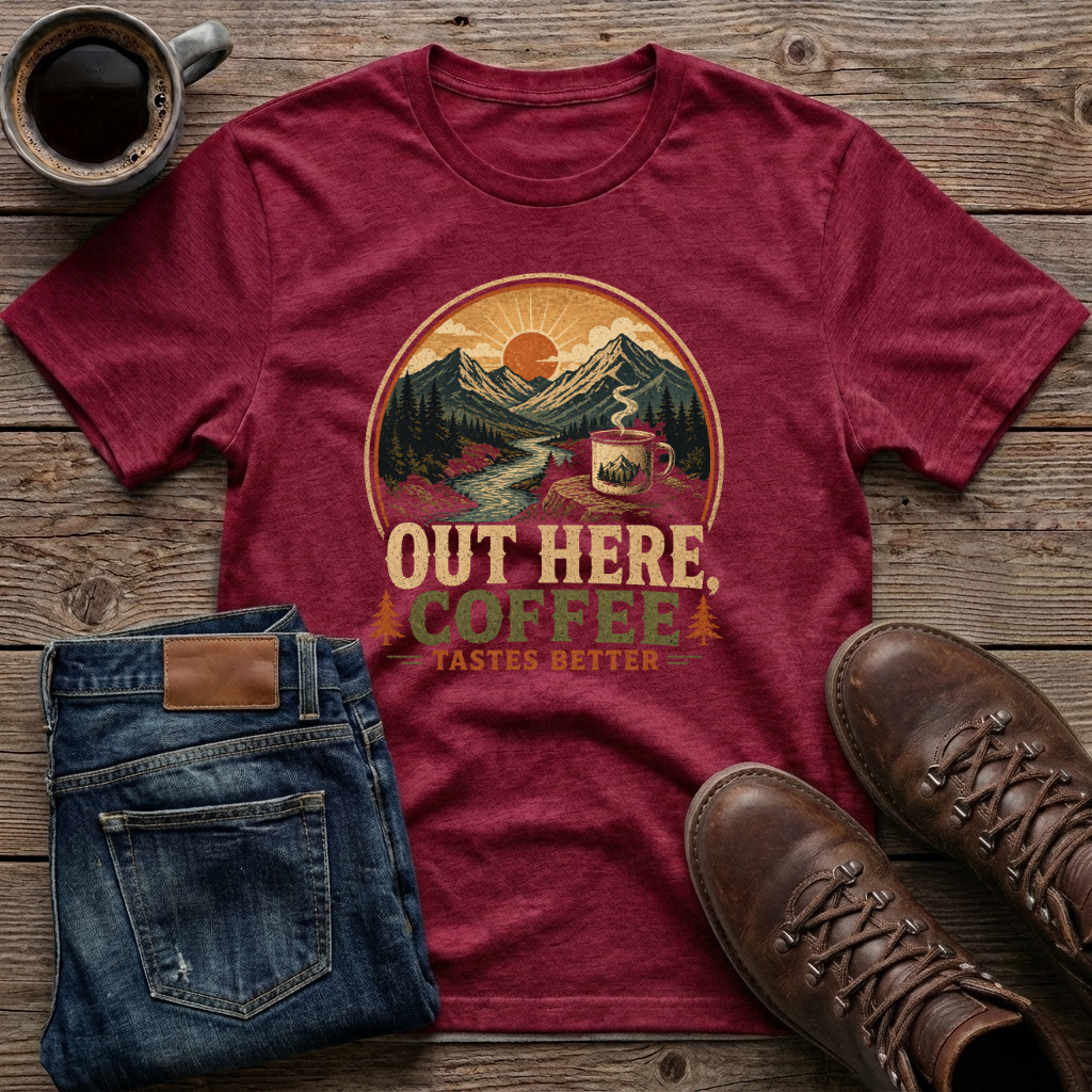 Out Here Coffee Tastes Better T-Shirt