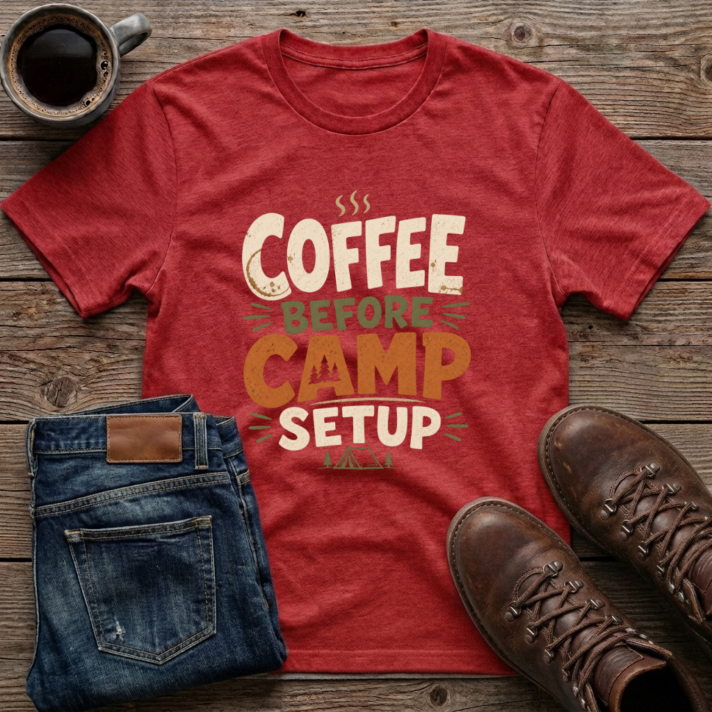Coffee Before Camp Setup T-Shirt