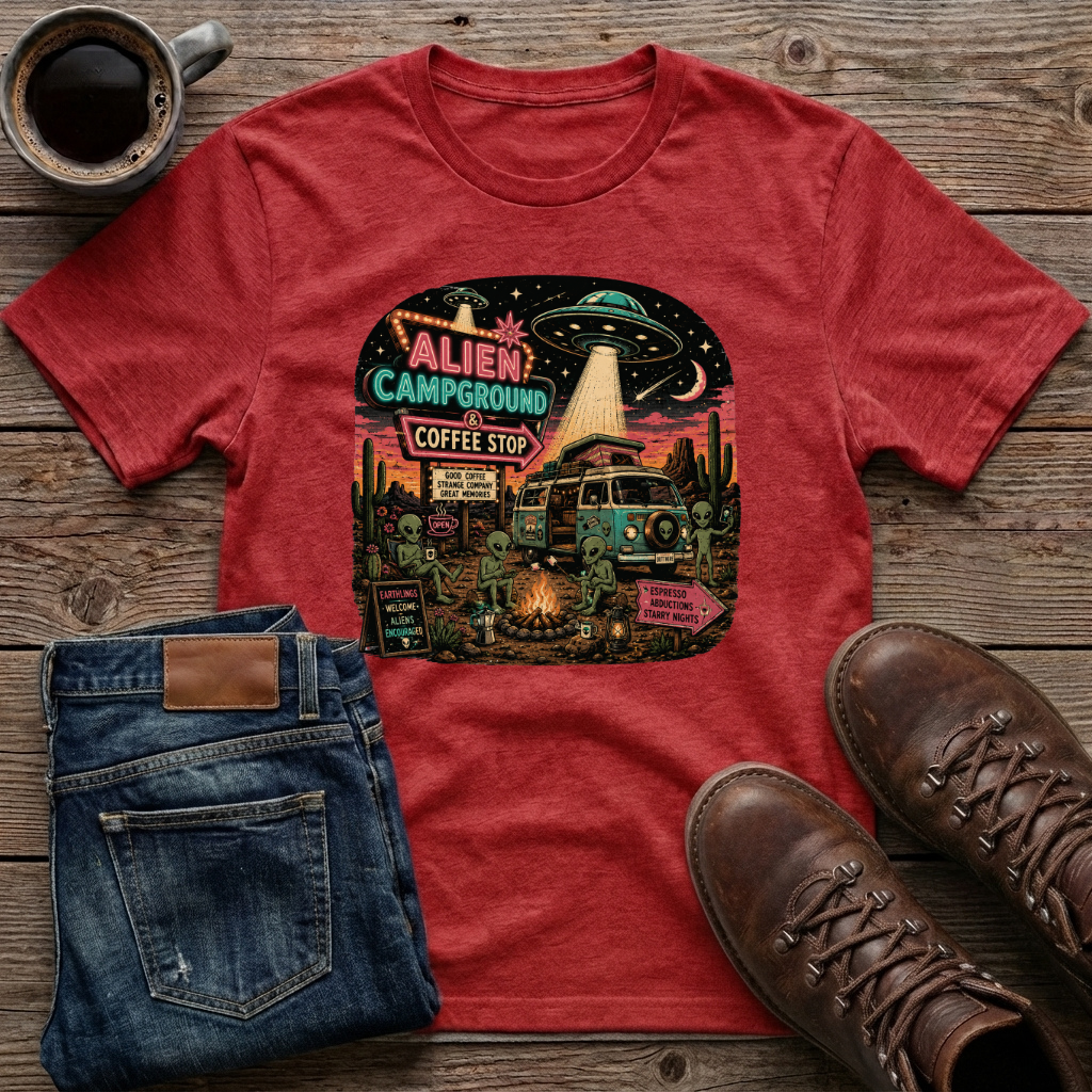 Alien Campground & Coffee Stop T-Shirt