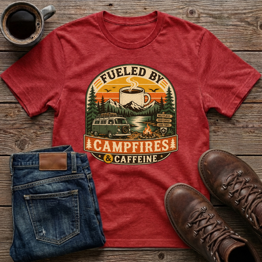 Fueled by Campfires & Caffeine T-Shirt