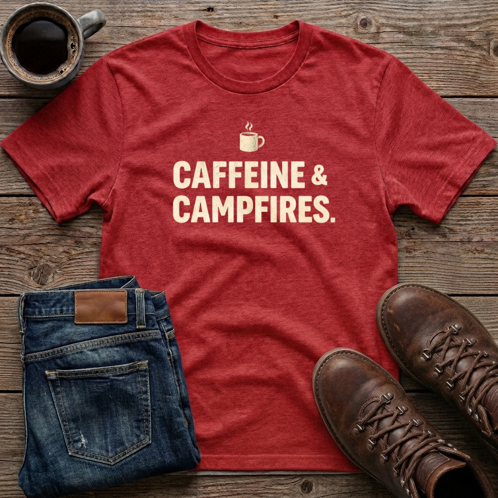 Caffeine & Campfires T-Shirt