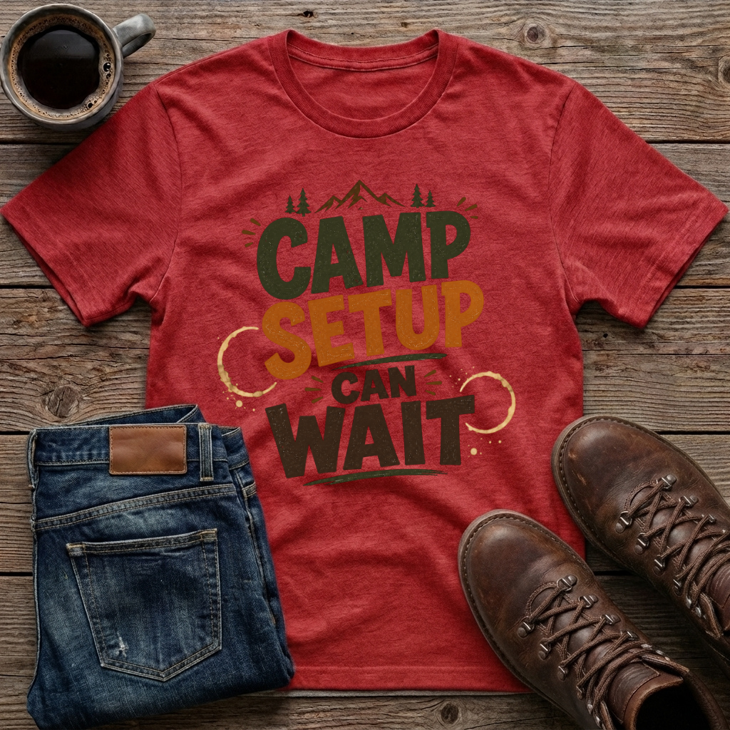 Camp Setup Can Wait T-Shirt