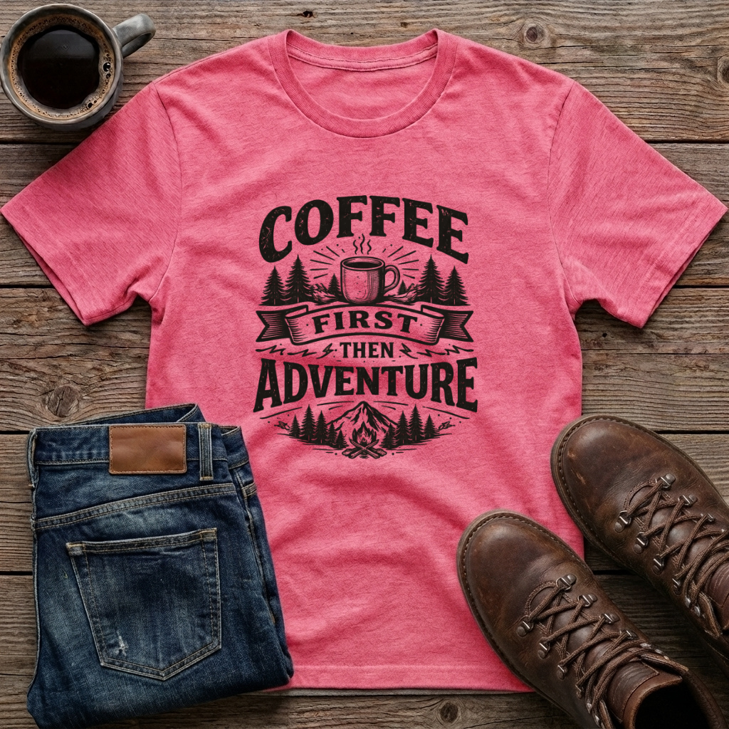Coffee First Then Adventure T-Shirt