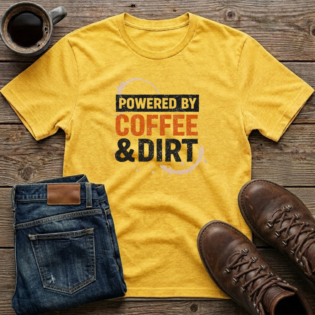Powered by Coffee & Dirt T-Shirt