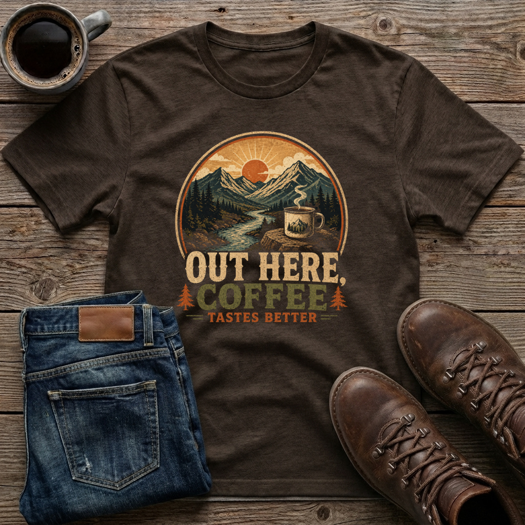 Out Here Coffee Tastes Better T-Shirt