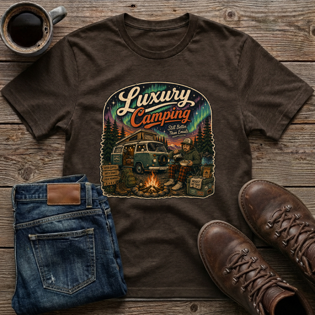 Luxury Camping Still Better Than Emails T-Shirt