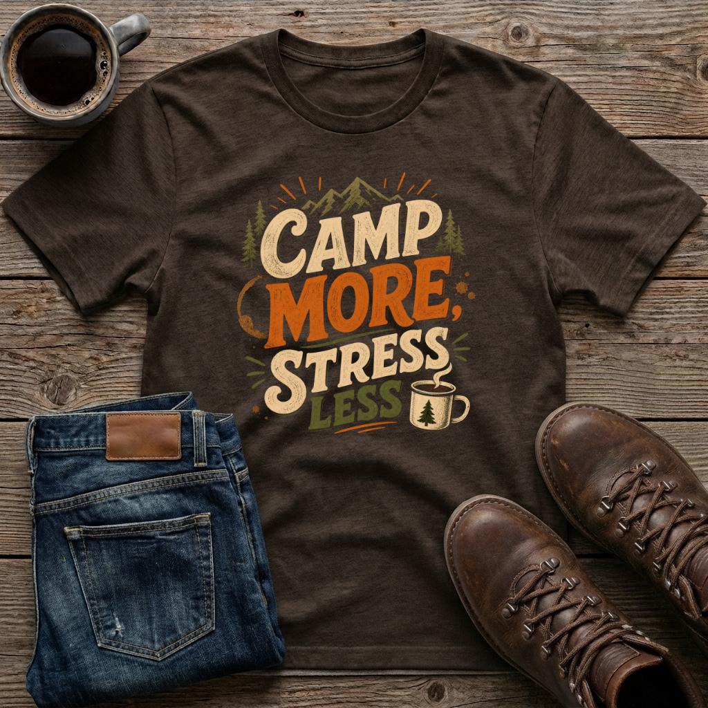 Camp More Stress Less 2 T-Shirt