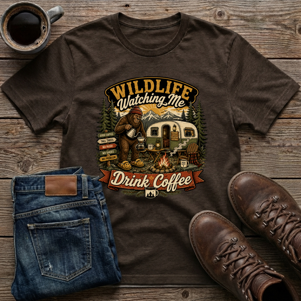 Wildlife Watching Me Drink Coffee T-Shirt