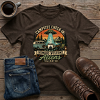Campsite Check-In Humans Welcome Aliens T-Shirt