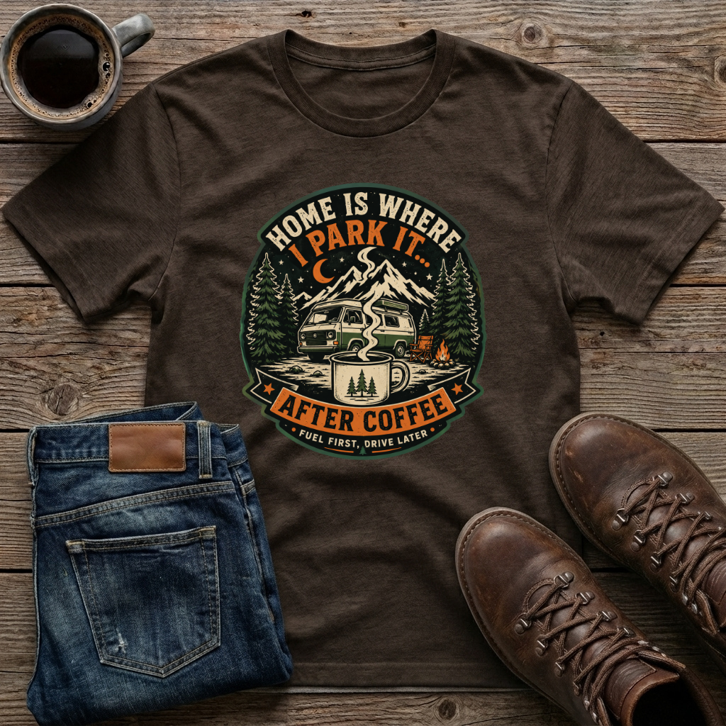 Home Is Where I Park It After Coffee T-Shirt