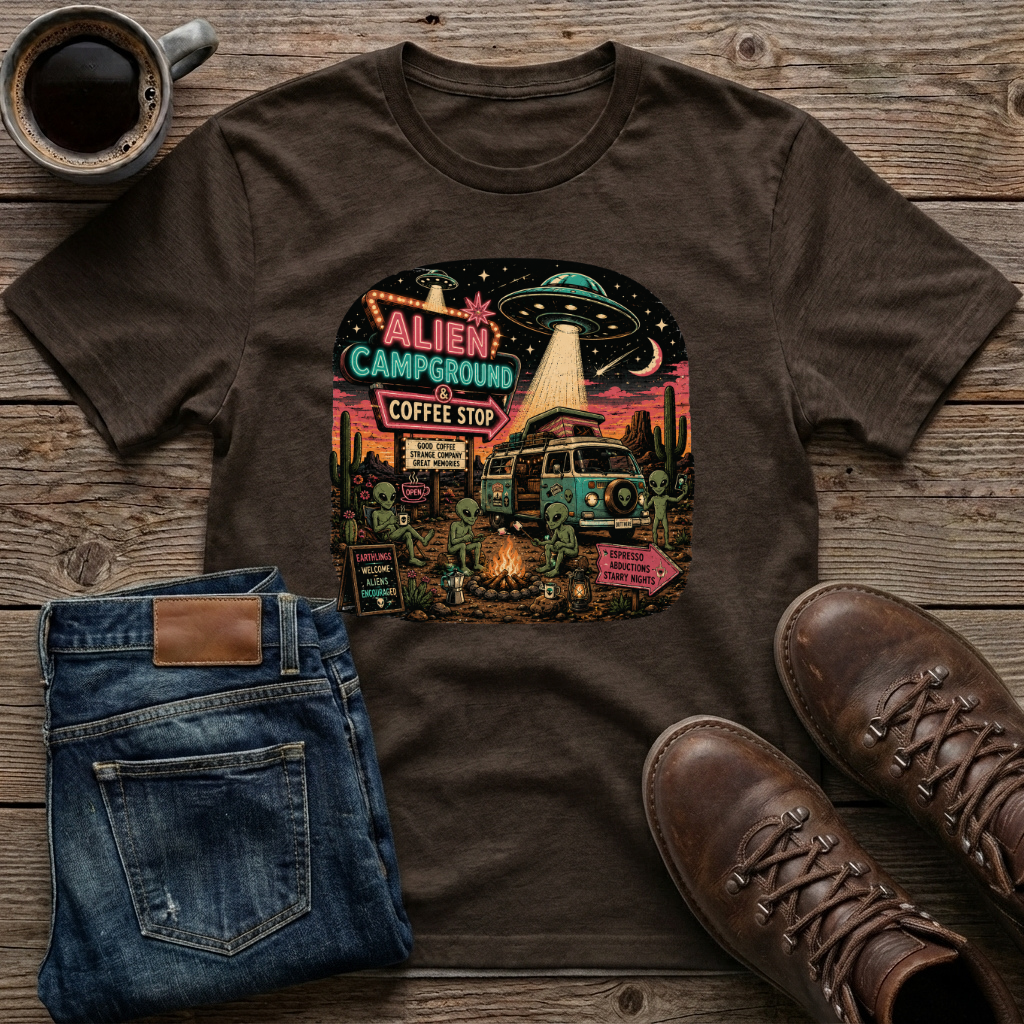 Alien Campground & Coffee Stop T-Shirt
