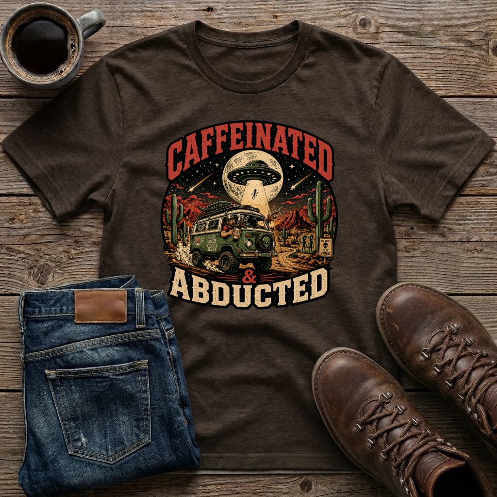 Caffeinated & Abducted T-Shirt