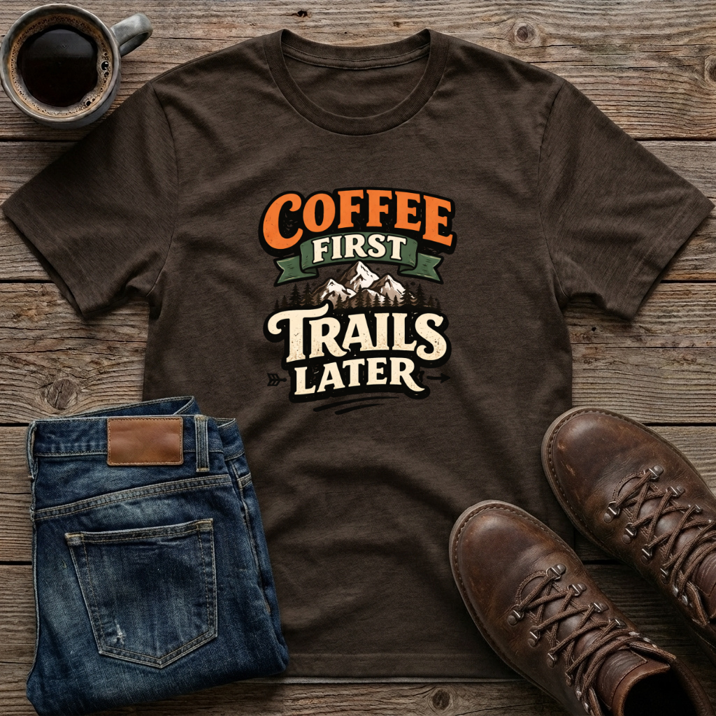 Coffee First Trails Later T-Shirt