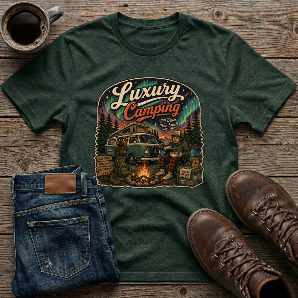 Luxury Camping Still Better Than Emails T-Shirt