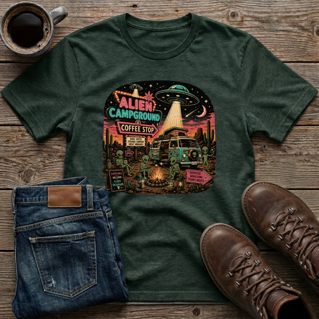 Alien Campground & Coffee Stop T-Shirt