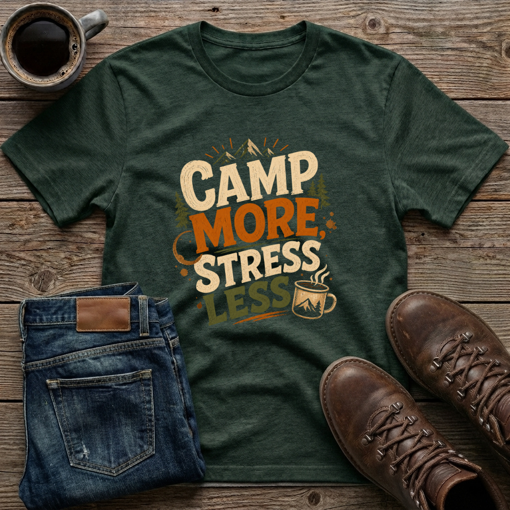 Camp More Stress Less T-Shirt