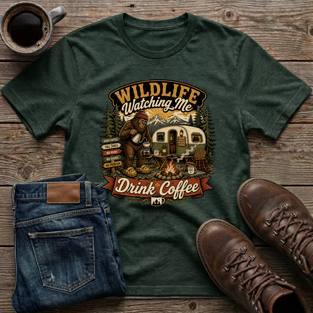 Wildlife Watching Me Drink Coffee T-Shirt