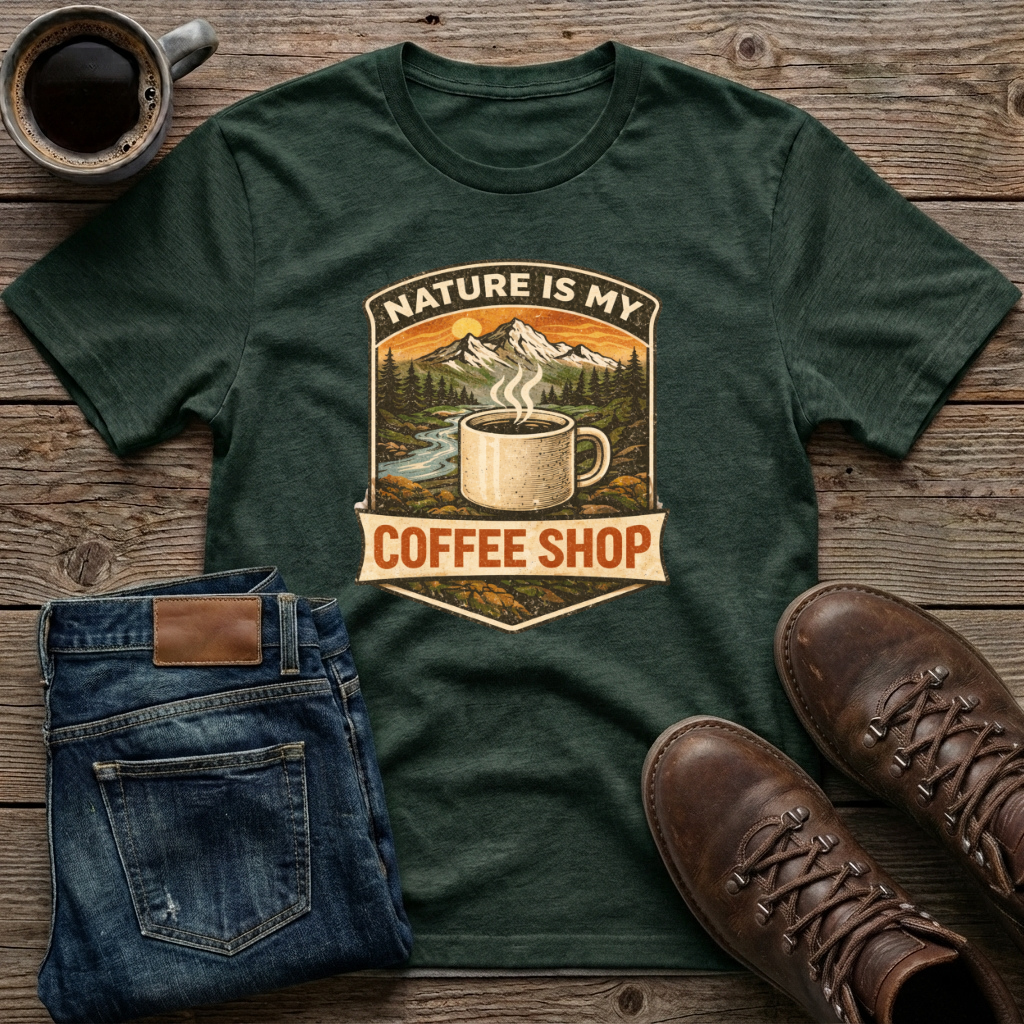 Nature is My Coffee Shop T-Shirt