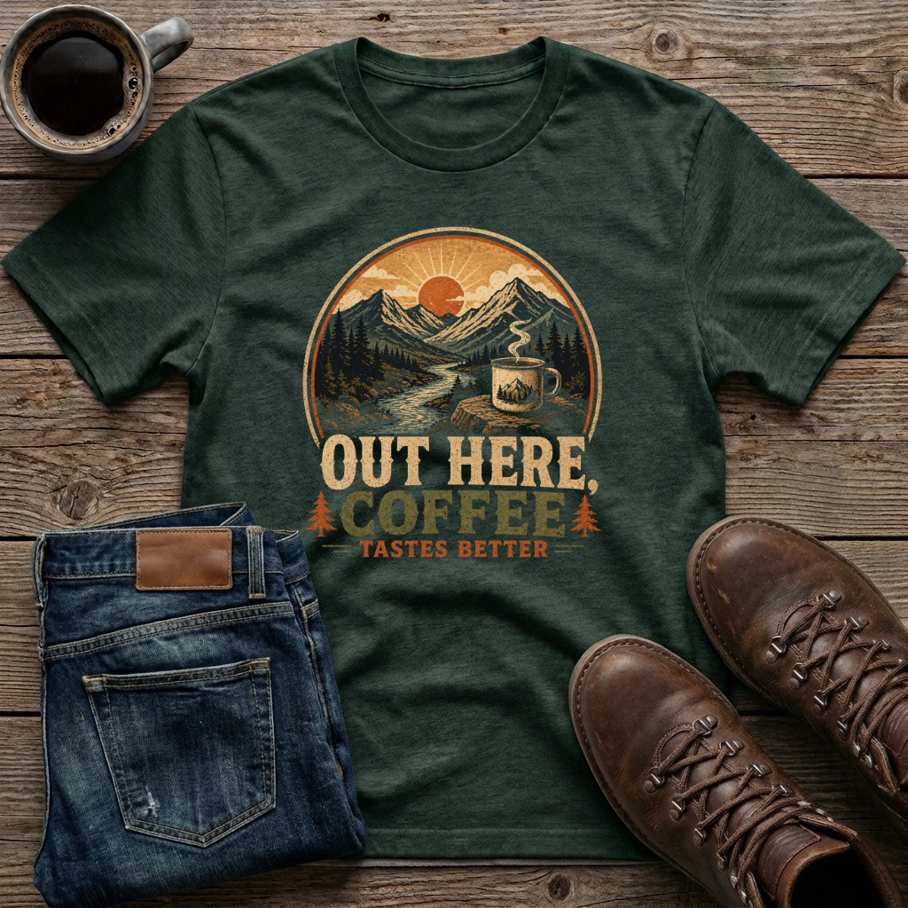 Out Here Coffee Tastes Better T-Shirt