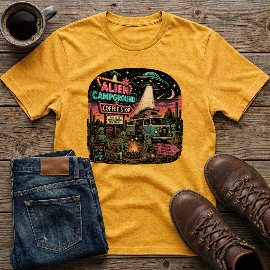 Alien Campground & Coffee Stop T-Shirt