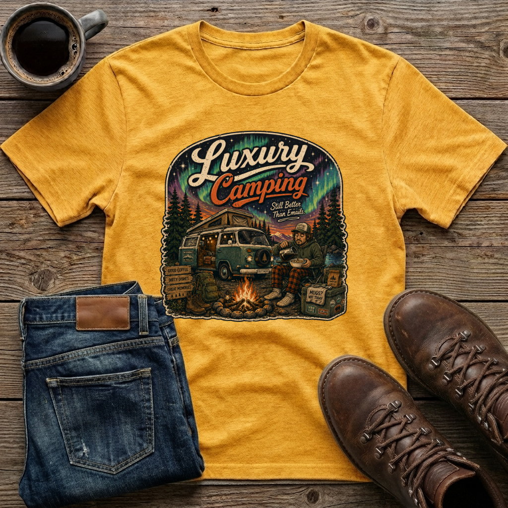 Luxury Camping Still Better Than Emails T-Shirt