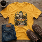 Owl Stay Up For Camp Coffee 2 T-Shirt