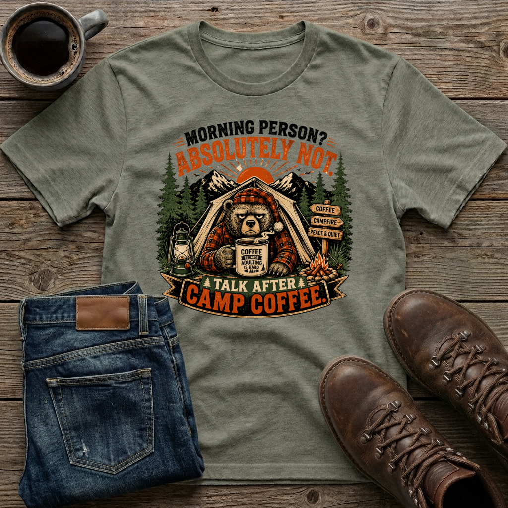 Morning Person Absolutely Not Talk After Camp Coffee T-Shirt