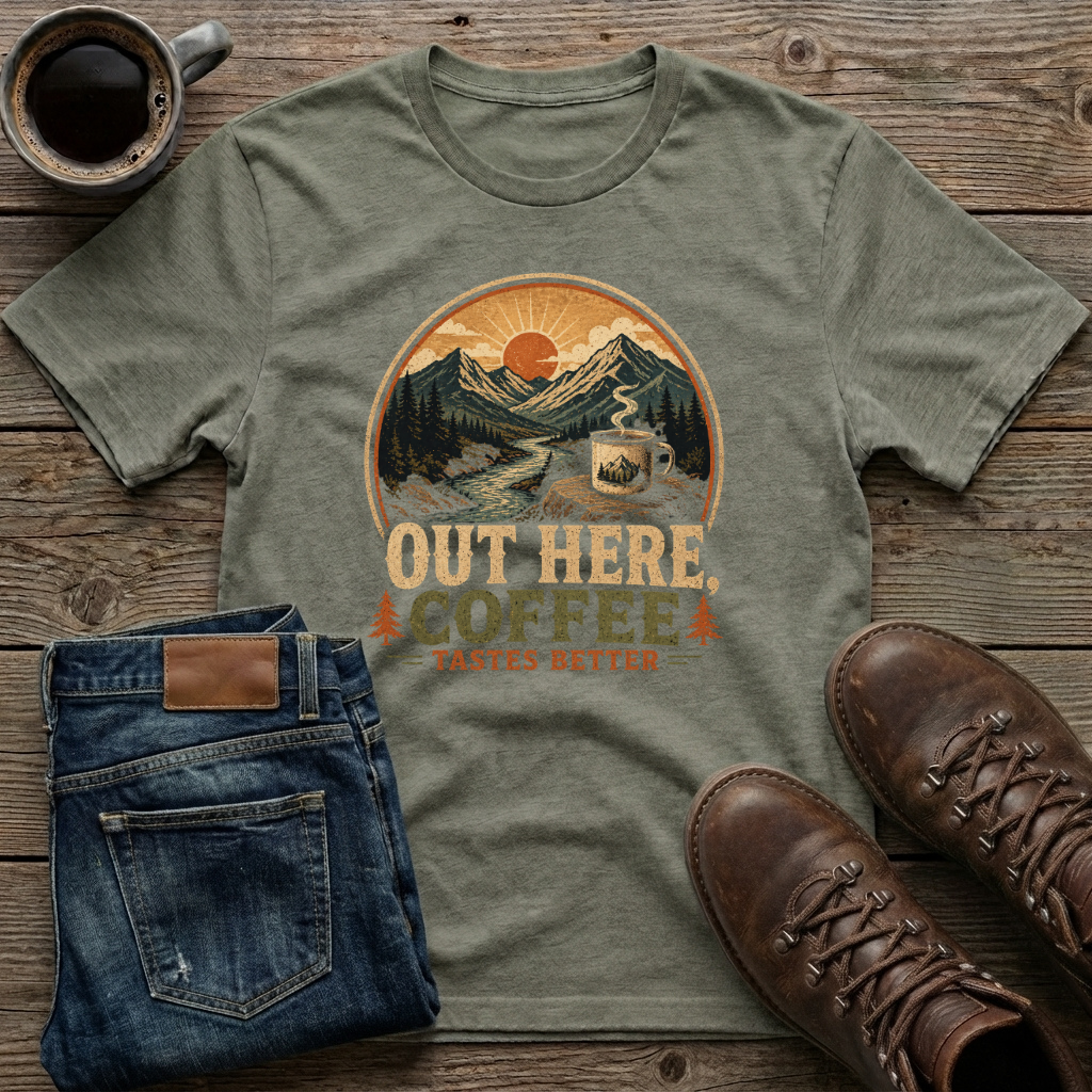 Out Here Coffee Tastes Better T-Shirt
