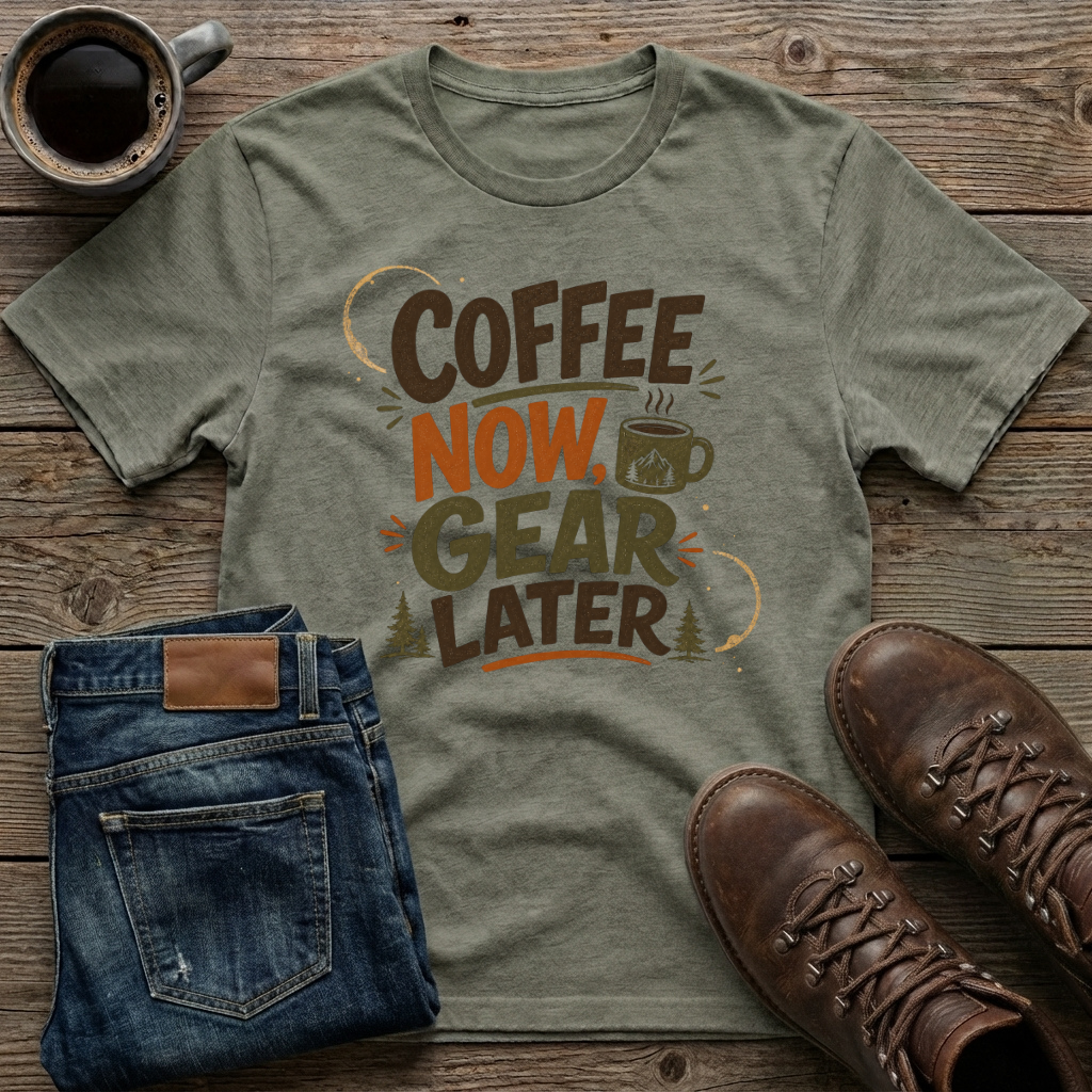 Coffee Now Gear Later T-Shirt