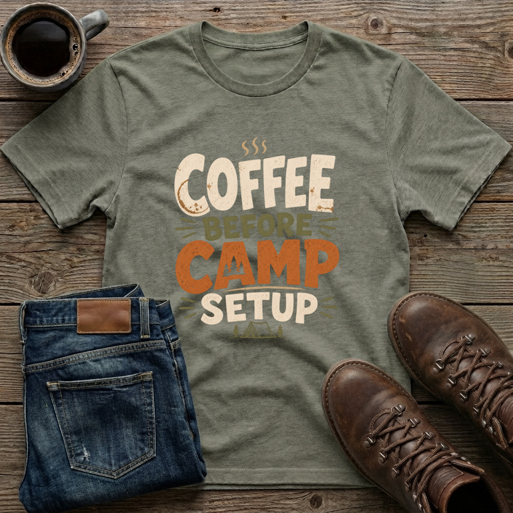 Coffee Before Camp Setup T-Shirt