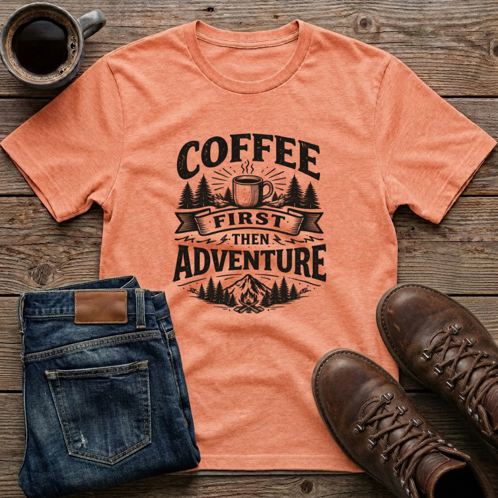 Coffee First Then Adventure T-Shirt