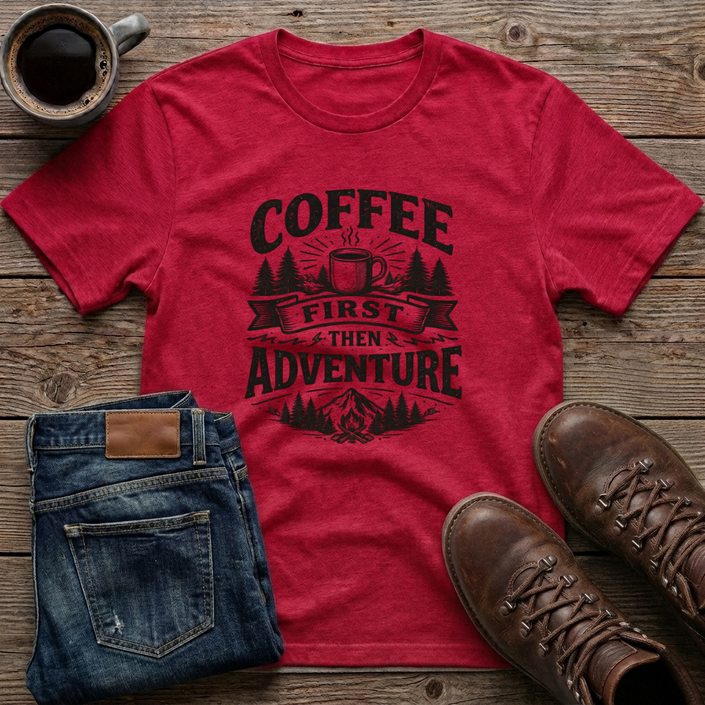 Coffee First Then Adventure T-Shirt