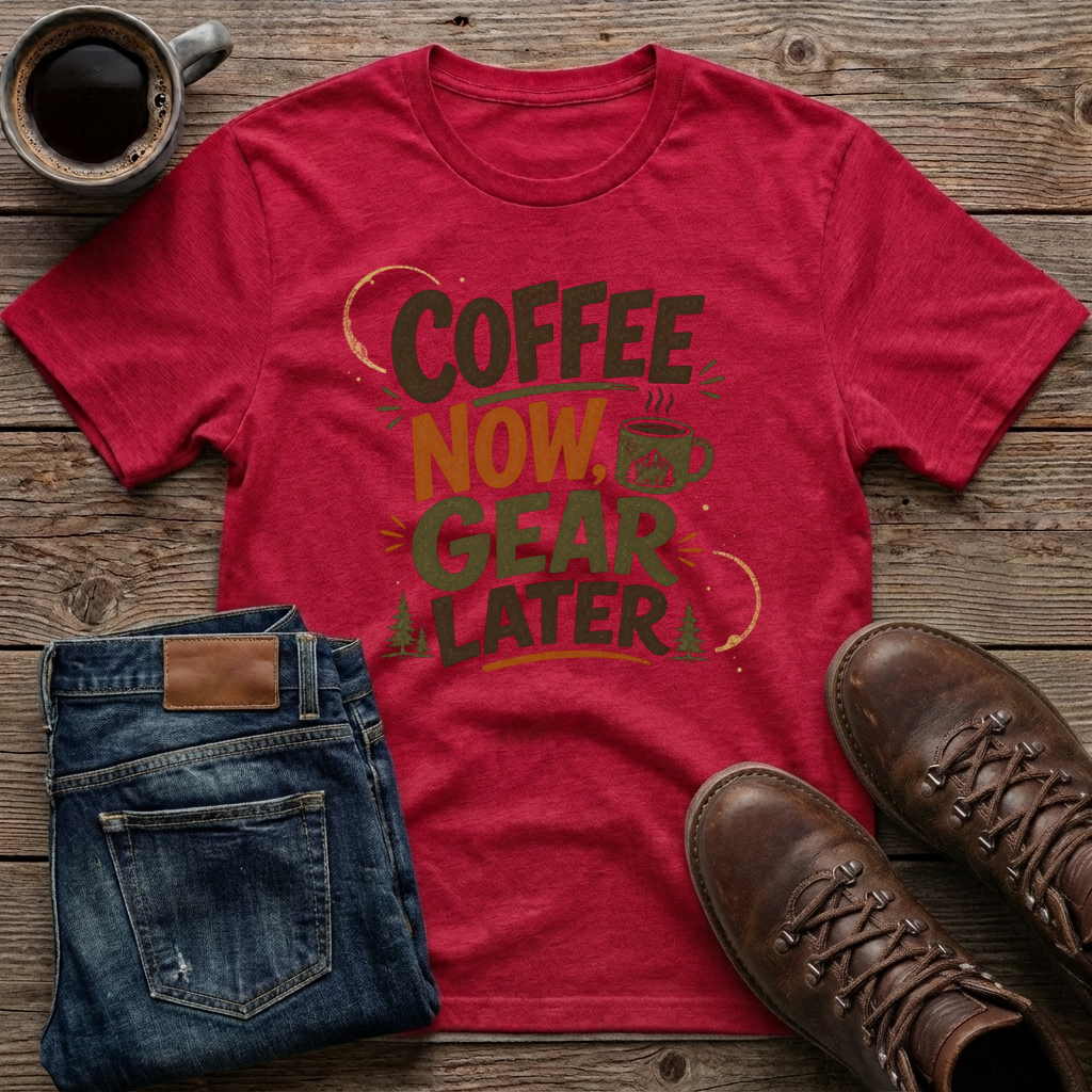 Coffee Now Gear Later T-Shirt