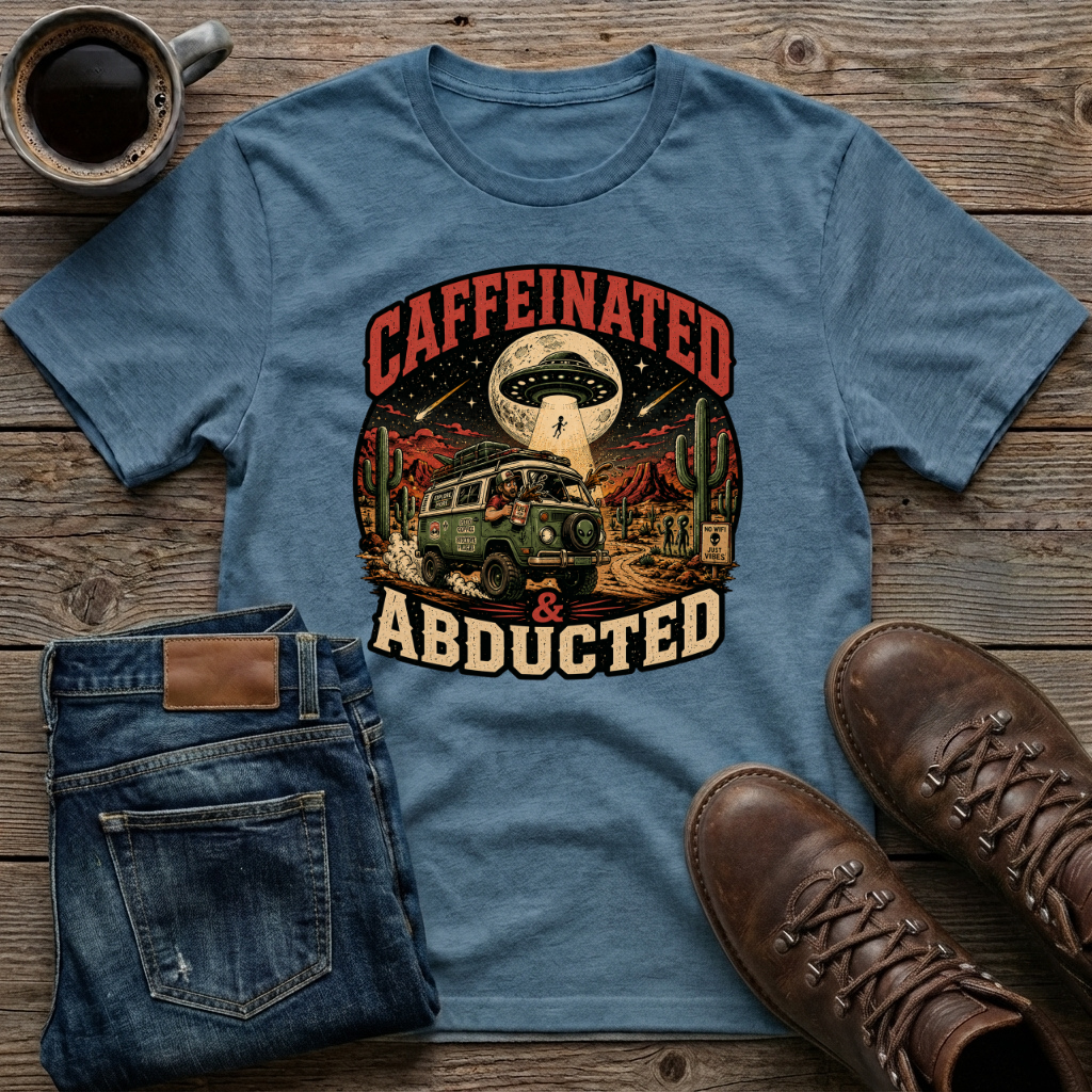 Caffeinated & Abducted T-Shirt