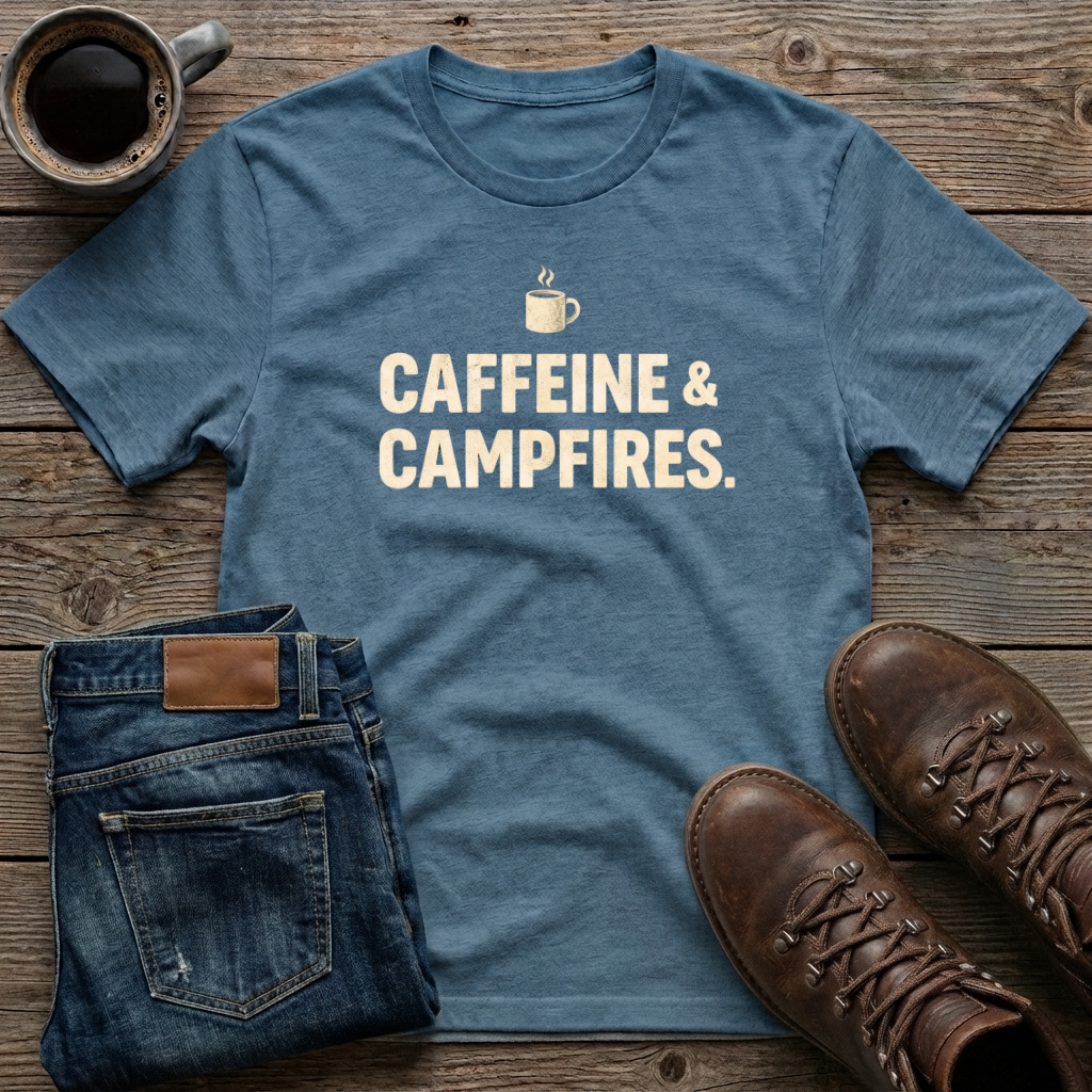 Caffeine & Campfires T-Shirt
