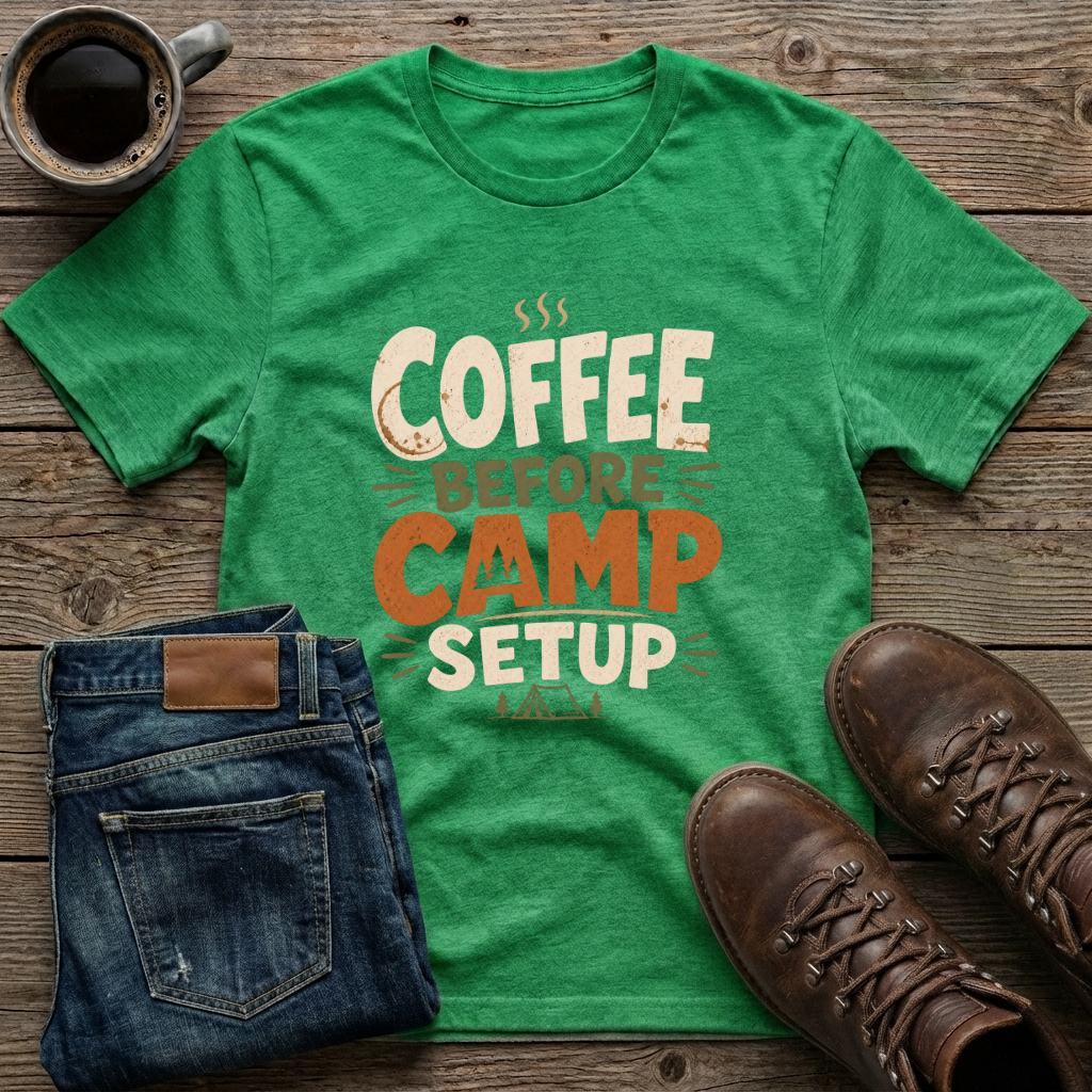 Coffee Before Camp Setup T-Shirt