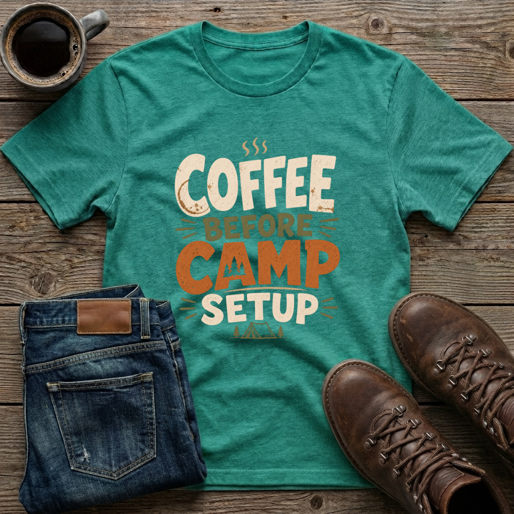 Coffee Before Camp Setup T-Shirt