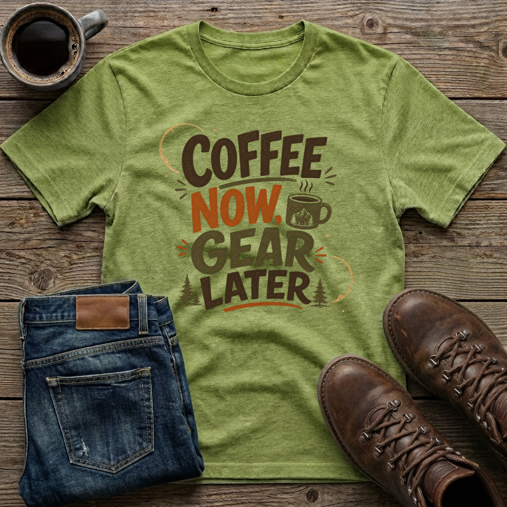 Coffee Now Gear Later T-Shirt
